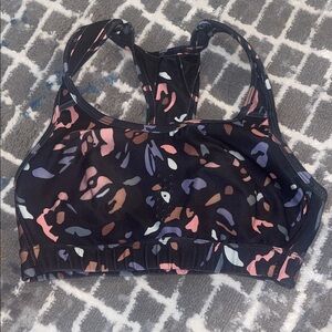 Avia Women's Sports Bra - Black with Multicolor Pattern